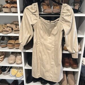 7 For All Man Kind long sleeve faux leather mini dress